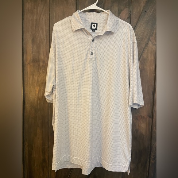 FootJoy Golf Polo Shirt Mens Large Geo Print Performance Short Sleeve Size Large - Picture 3 of 11